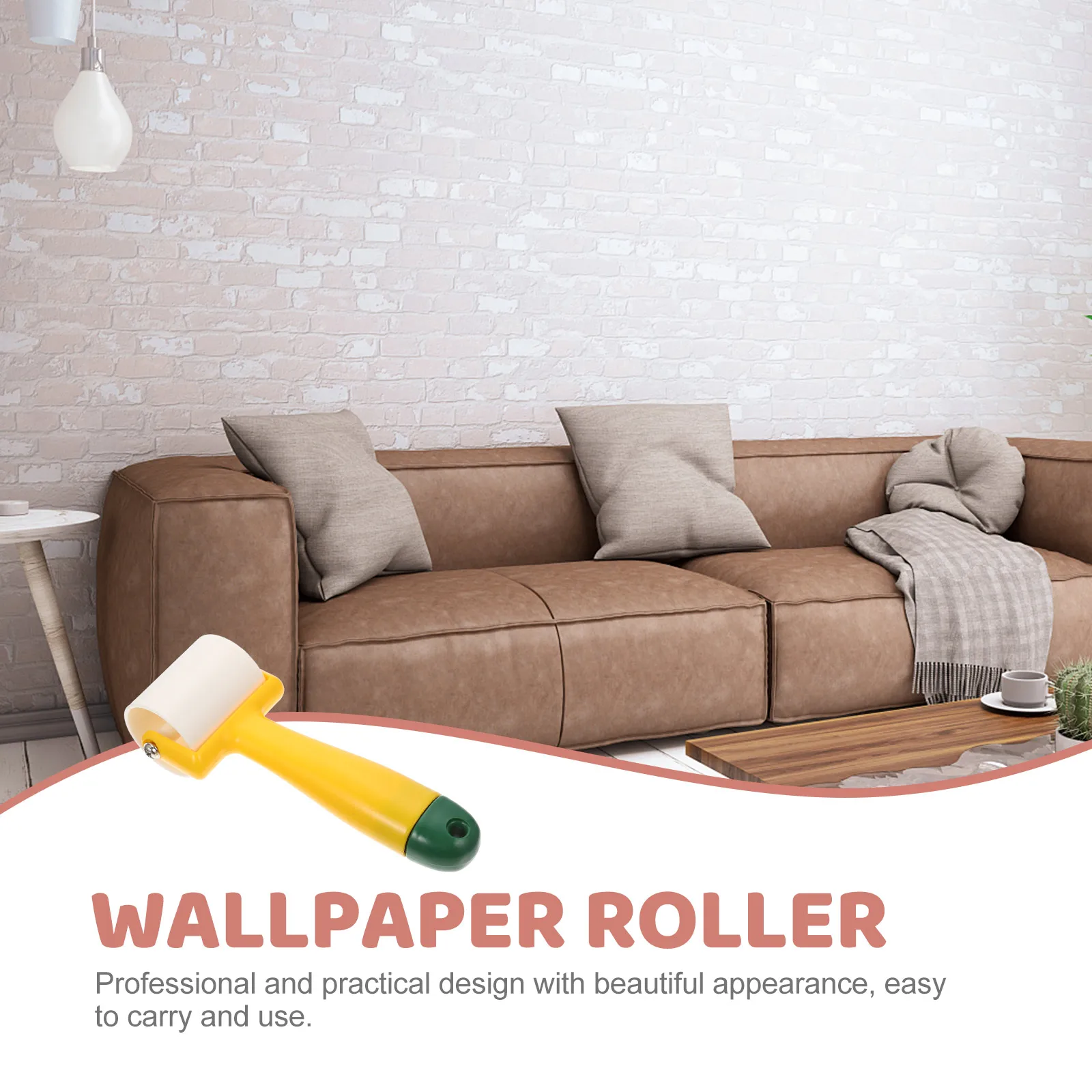 

Wallpaper Pressing Roller Sewing Seam Roller Quilting Rolling Wheel Natural Handle for Wallpaper Smoothing Sticker Pressing Seam