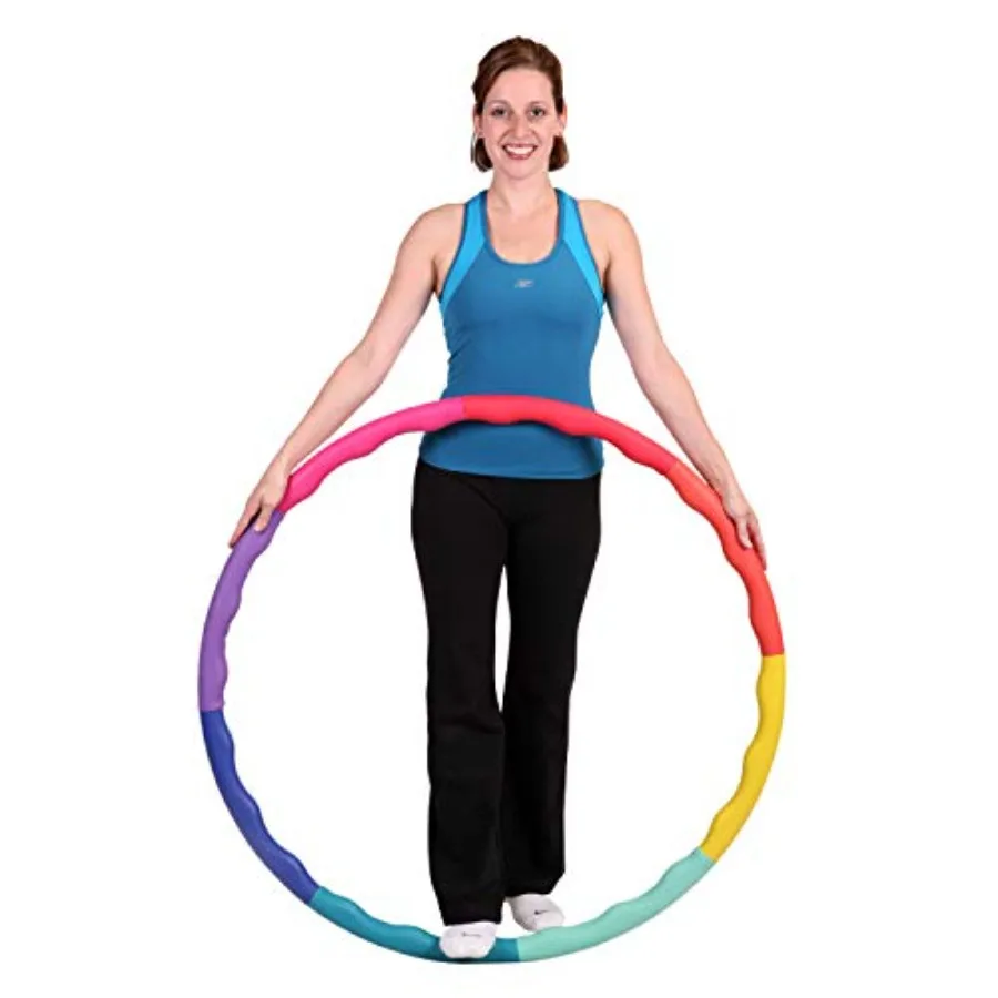 

Weighted Hula Hoop, ACU Hoop 3M - 3.2lb Medium, Weight Loss Fitness Exercise with Wavy Ridges Rainbow Colors