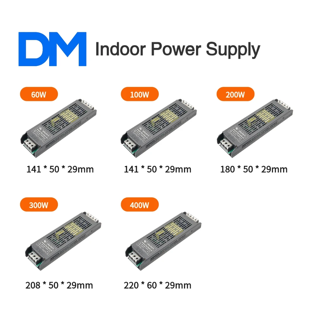 DM AC180-265V إلى DC12/24/48 فولت 60/100/200/300/400 واط داخلي Led تحويل التيار الكهربائي ل مصباح ليد 100% تحميل الطاقة مصباح ليد سائق