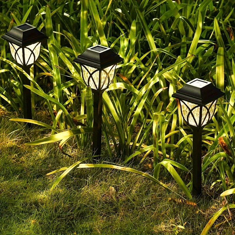 

6pcs Waterproof Solar Garden Lights for Outdoor Decor - Bright LED Lights for Yard, Lawn, Patio, Courtyard, Fences, Driveway