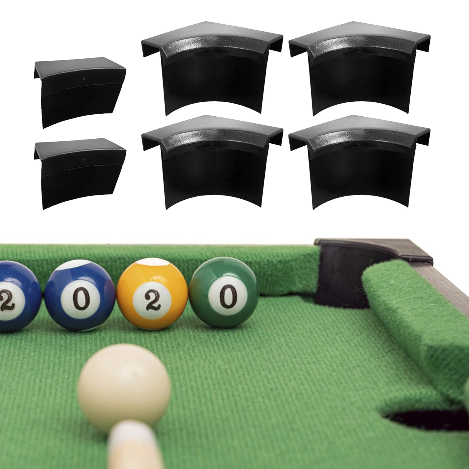 

6Pcs Billiard Table Liners Pool Table Pocket Liners 4 Corner 2 Side Replacement Durable Snooker Accessories