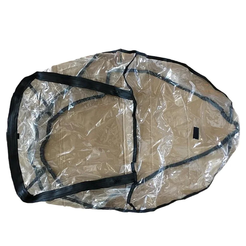 

FBIL-Baby Carriage Rain Cover Breathable Double Zipper Windproof Rain Cover Stroller Raincoat Baby Seat Travel Replacement