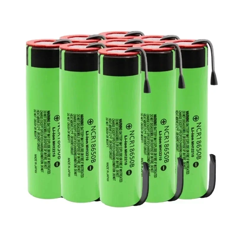 100% New  NCR 18650B Li-ion 18650 3.7v 3400mah 18650 Lithium Rechargeable Battery Welding Nickel Sheet batteries