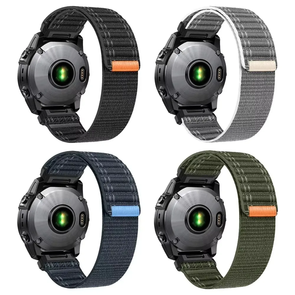 Correa de nailon tejido QuickFit de 22mm y 26mm para Garmin Fenix E 8 47mm 51mm 7 7X 6 6X 5 5X Plus/Enduro 3/Epix Pro Gen 2