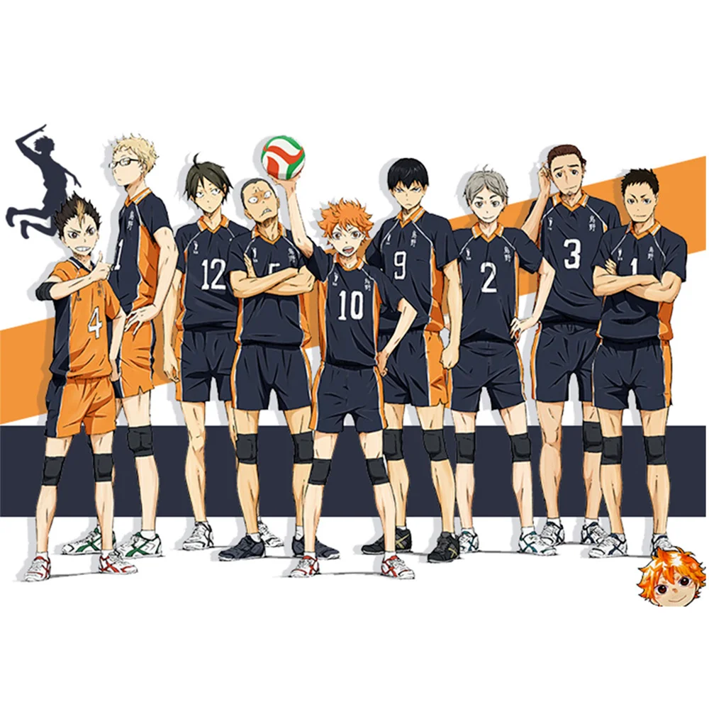 

Аниме Хэллоуин Haikyuu Karasuno школьный волейбольный клуб спортивный костюм для косплея Hinata Shyouyou Kageyama волейбольная форма