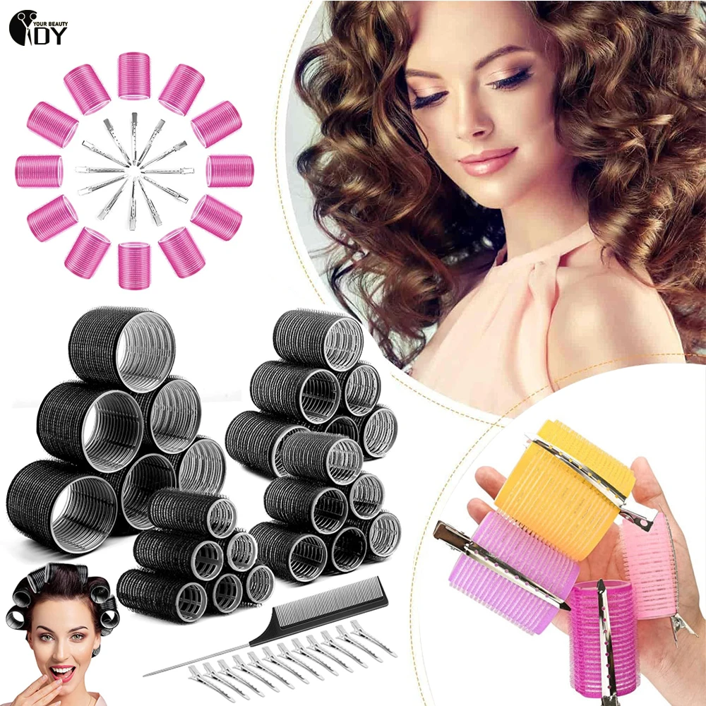 

All types Self-Grip Hair Rollers Heatless Hair Roller Jumbo Sticky Hair Roller Set Salon Hair Dressing Curlers Hair Styling Tool