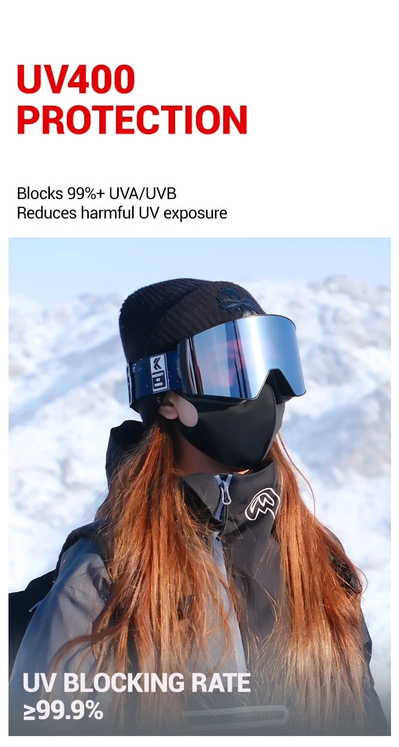 KAPVOE Antibeschlag-Skibrille, Skaten, Snowboard-Zubehör, Schneemobil, UV400, photochrome Outdoor-Wintersport, Fahrradbrille – Detail 18