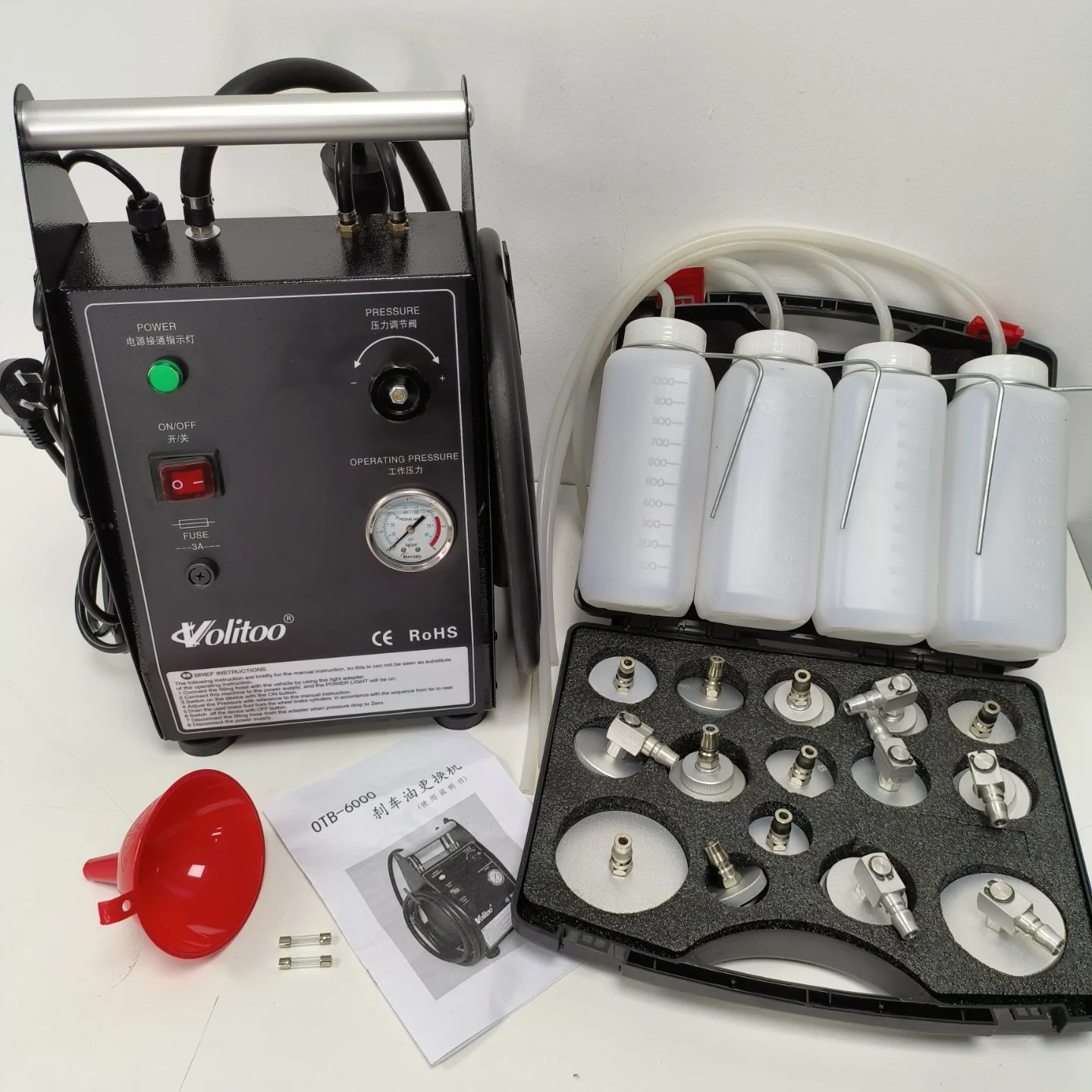 Tlf novo fluxo de freio de carro de pulso, substituição de quatro bombas para todos os veículos, bomba de óleo, cilindro mestre, máquina trocador de óleo de freio