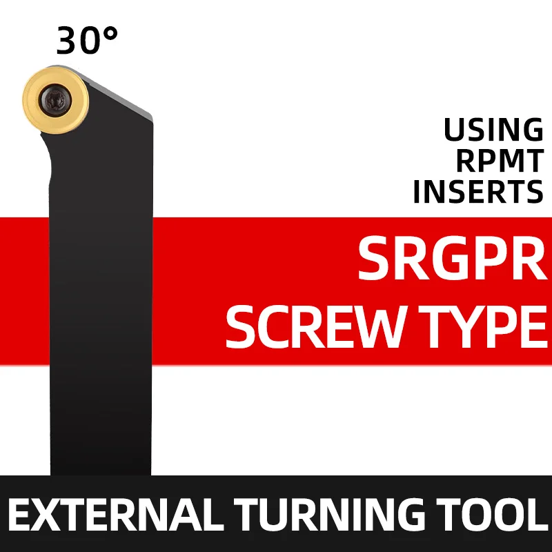 

SRGPR SRGPL SRGPR1616H10 SRGPR1616H08 SRGPR2020K10 Твердосплавные вставки с хвостовиком токарного станка RPMT 08 10 12 Держатель токарных инструментов