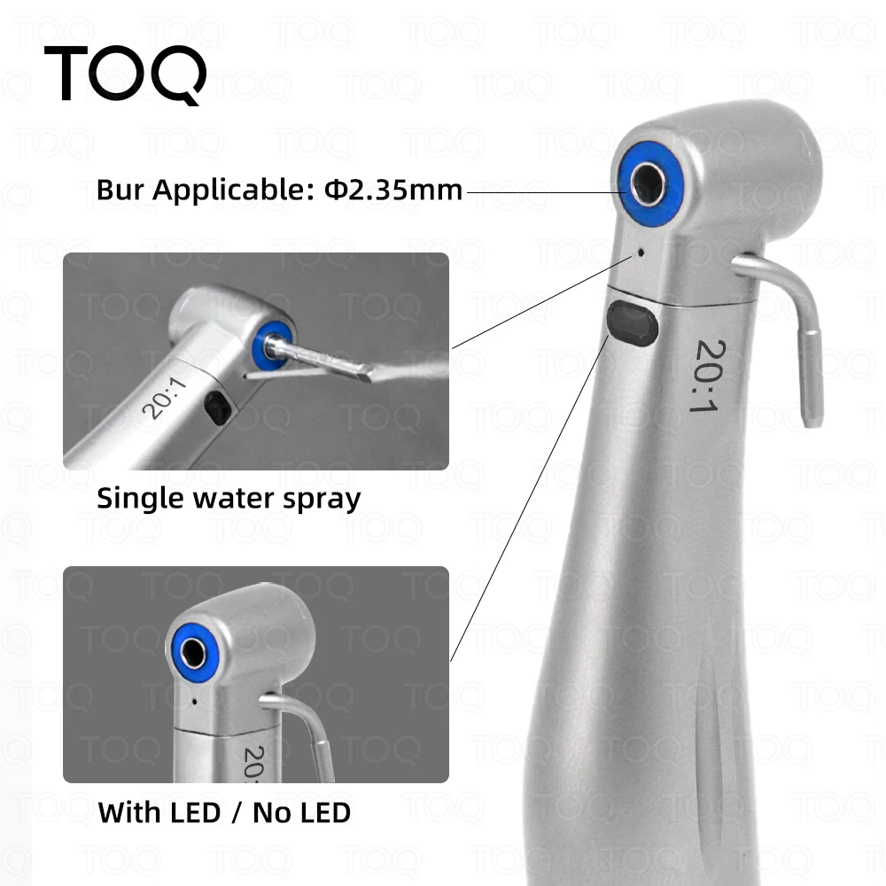 New Low Speed Handpiece 20:1 Ti Max LED Fiber Optic Implant Surgery Contra Angle Handpiece Air Turbine