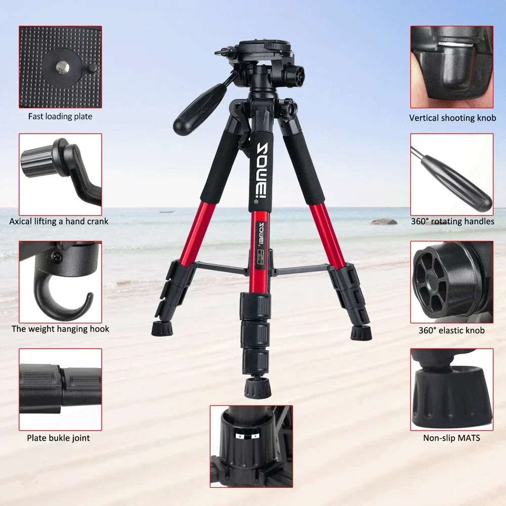 ZOMEI Q111 Professional Portable Tripod For Camera With 360° Panorama Ball Head, Tripod For DSLR, Stable And Cell Phone Tripod