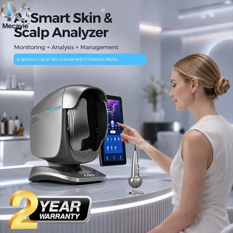 Intelligent Skin Analysis System AI Facial Analyzer Skin Scanner Scalp Detection Device Beauty Salon Equipment Skin Management S