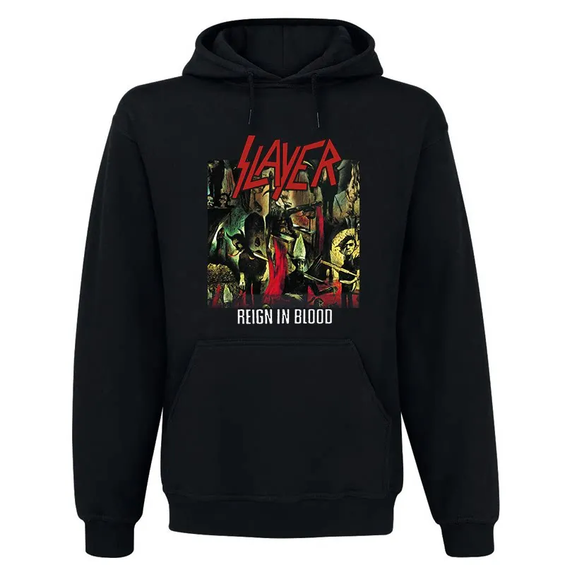 

SLAYER Killer Band Slash Metal God Hates Us All Punk Casual Loose Men's and Women's Hooded Sweatshirts Top
