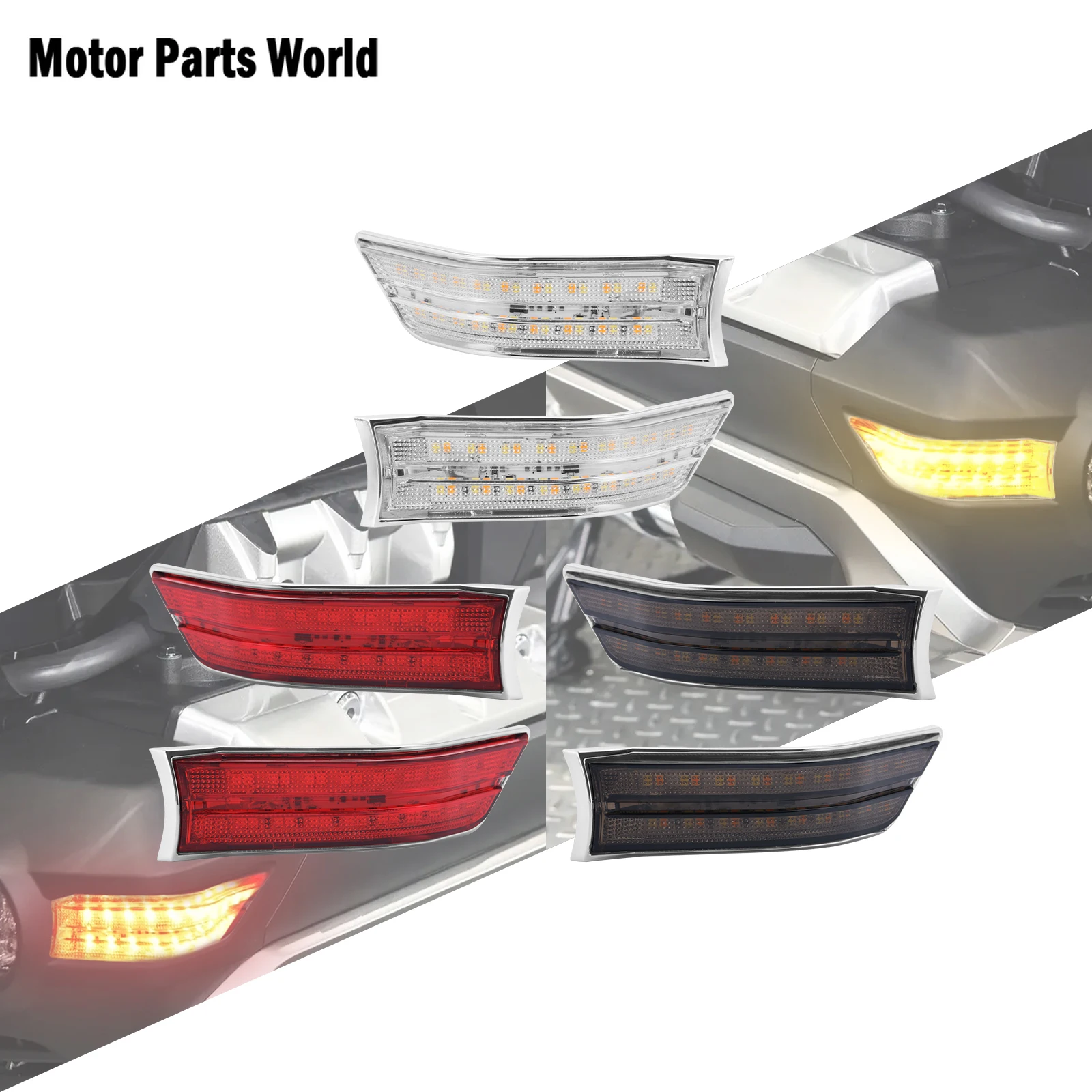 

Motorcycle LED Turn Signals Decorative Cowl Light Running Side Lamp Lights For Honda Gold Wing GL1800 2018 2019 2020 21-2022