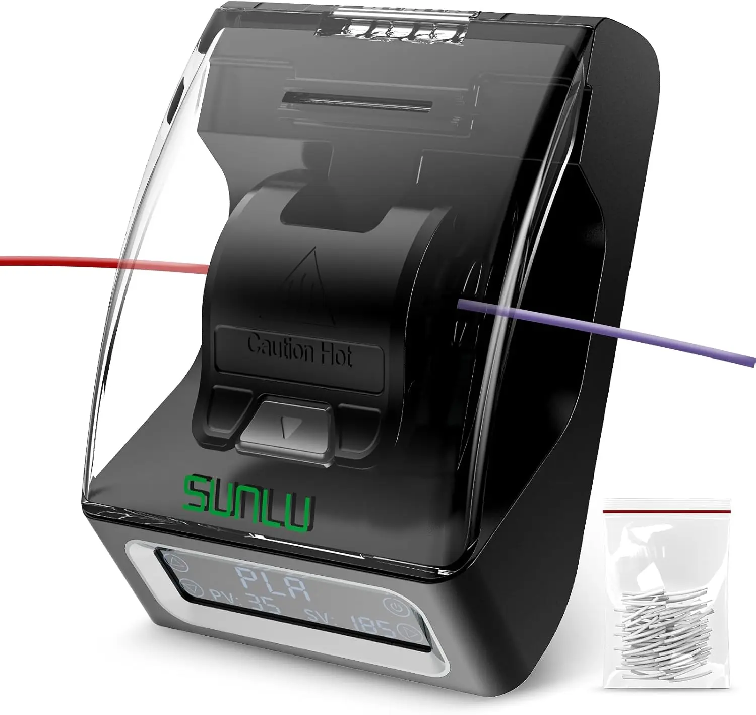 Filamentverbinder mit 200 PTFE-Schlauch, SUNLU-Filamentverbinder für 1,75 mm 3D-Drucker-Filament,