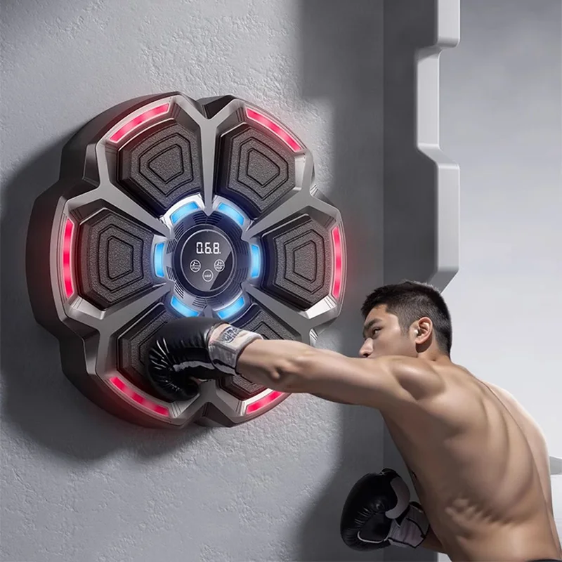 Smart Music Boxing Machine With Boxing Gloves Wall-Mounted Punching Trainer For Adults Kids Bluetooth-compatible Boxing Equipmen