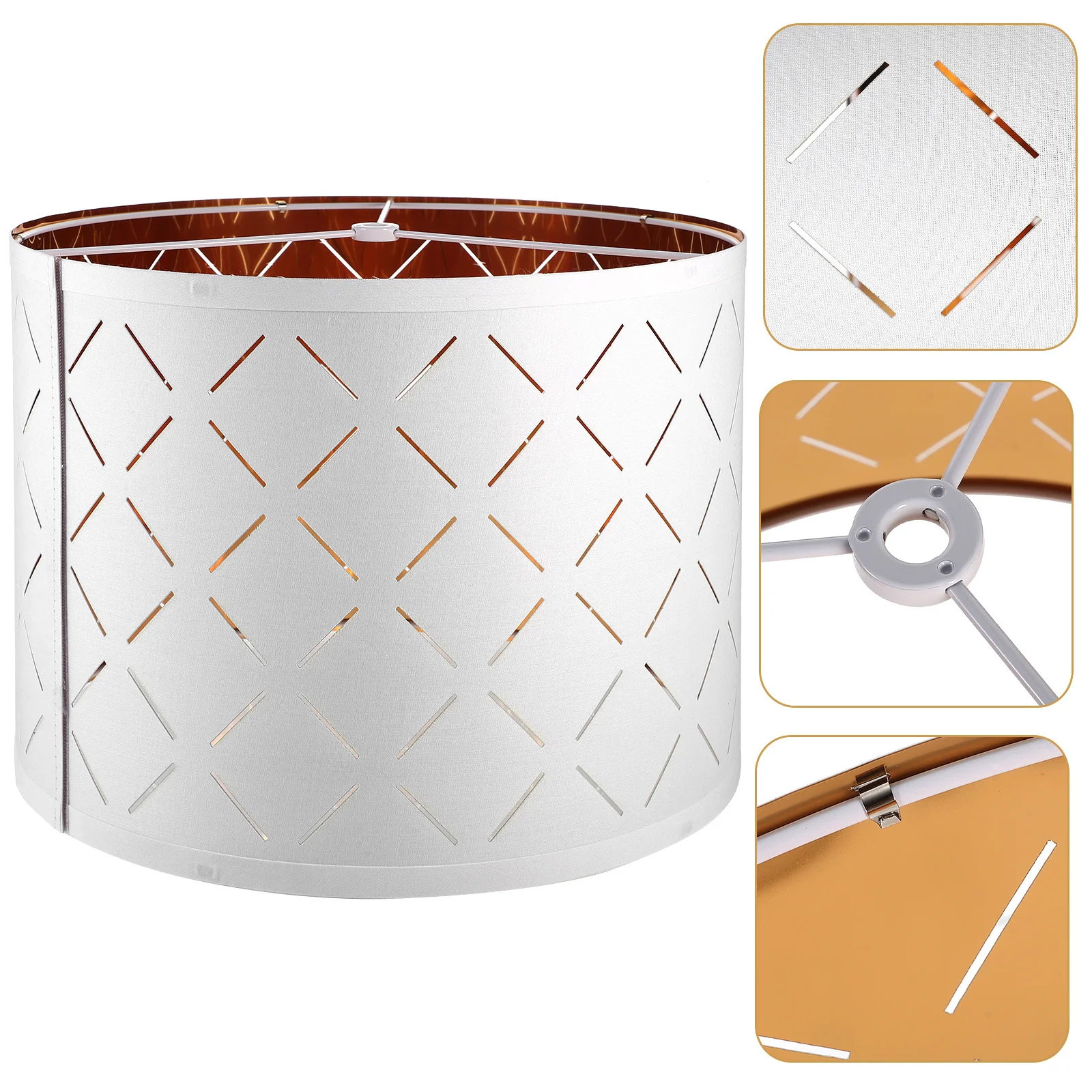 

Versatile Fabric Lampshade Desk Floor Wall Lights Home Bar Library Gift Iron Lamp Shade