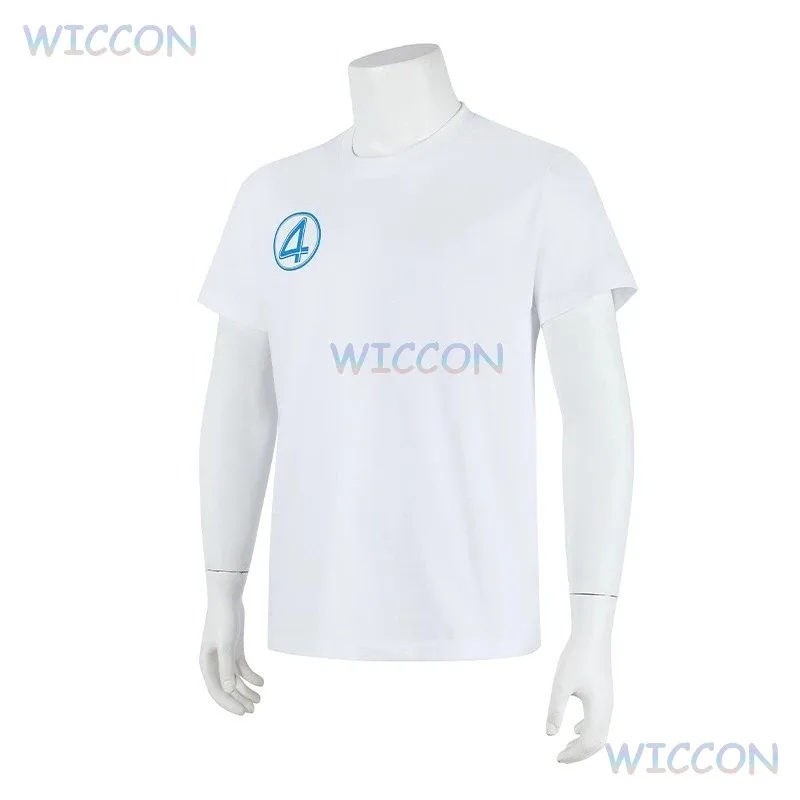 

asdh8@Reed Richards Cosplay T-shirt Summer White Superhero Zentai Party Movie Fantastic Cos Four Invisible Man WomenCOSda@
