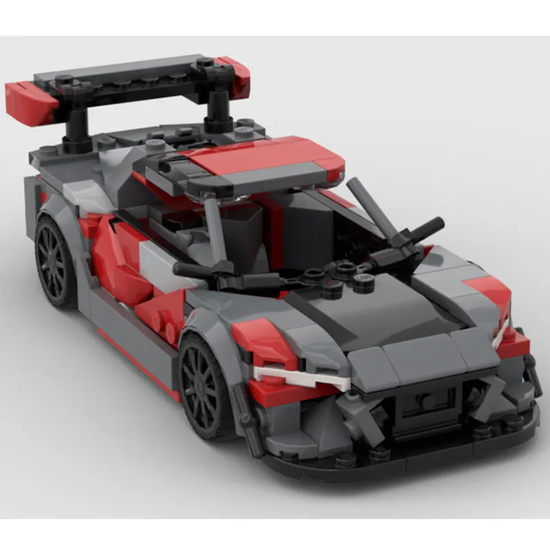 255 SZTUK MOC- 218124   Audi R8 LMS Lego MOC GT3 samochód wyścigowy v10 supercar klocki technika wyścigowa kreatywny garaż zabawki dla dzieci