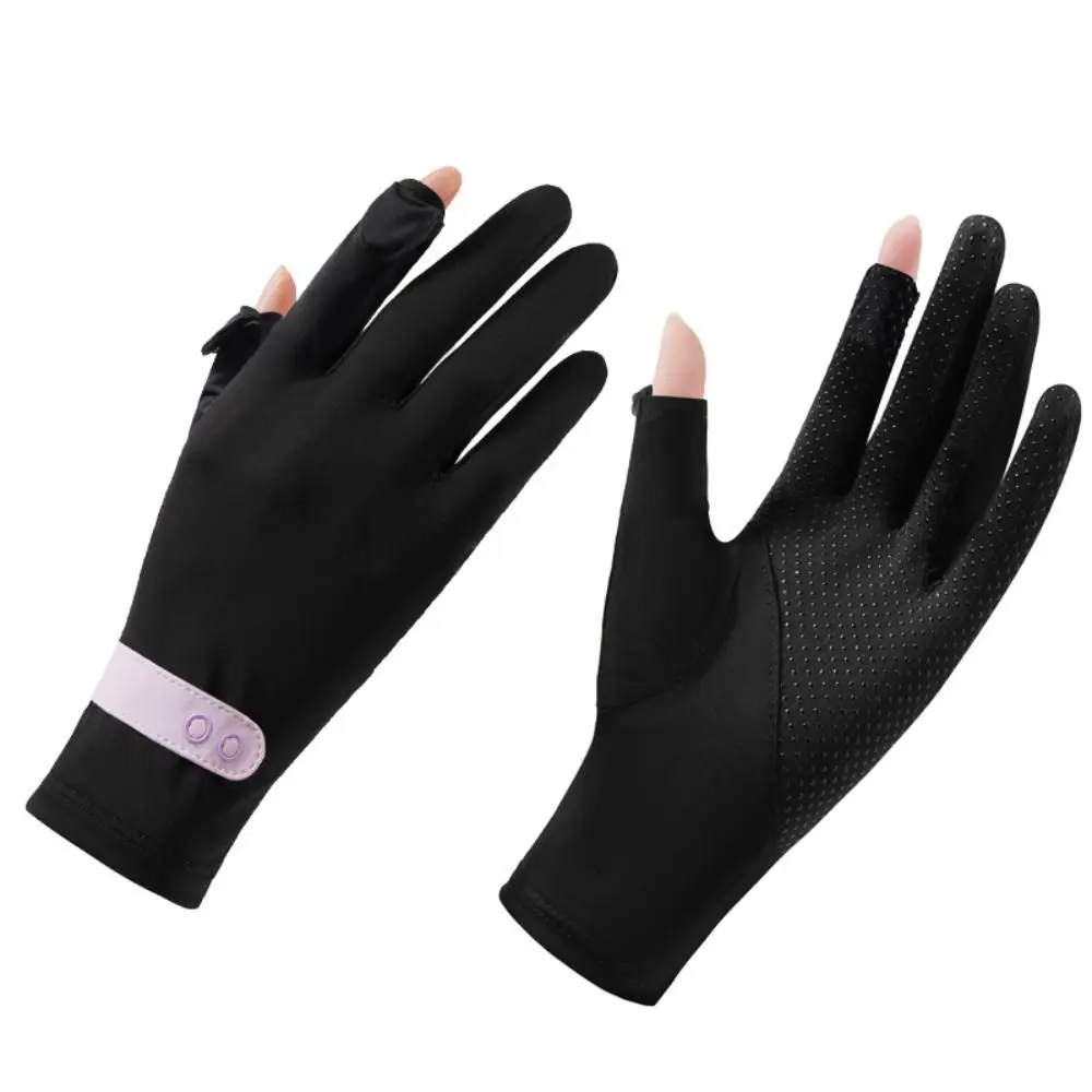Fashion Anti-UV Sunscreen Gloves Breathable Non Slip Riding Gloves Thin Touch Screen Mittens Women