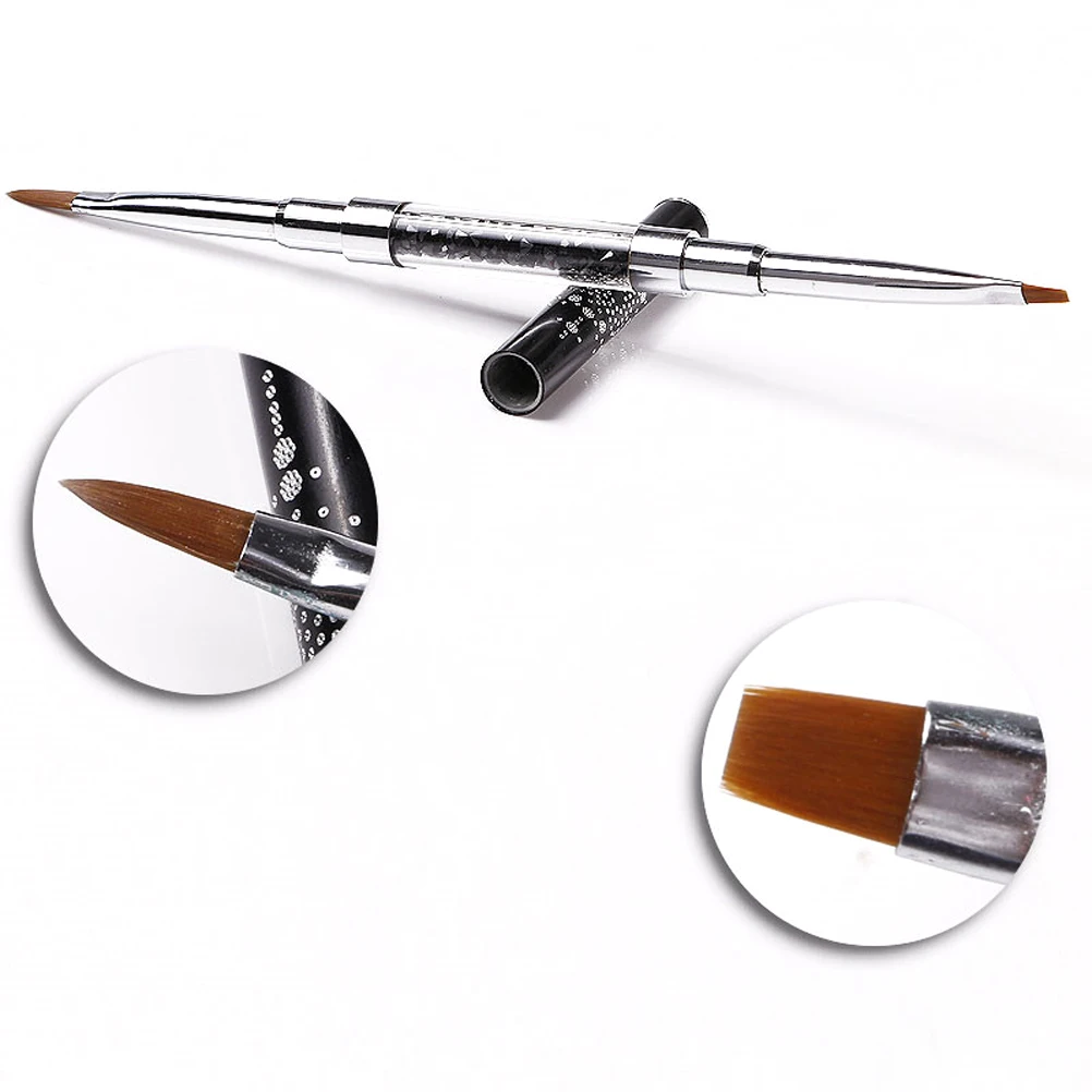 

Gel Nail Art Brush Pen Soft Bristle Hair Professional Amateur Manicure False Tip Builder Suite Dual Pens Flat Brushes