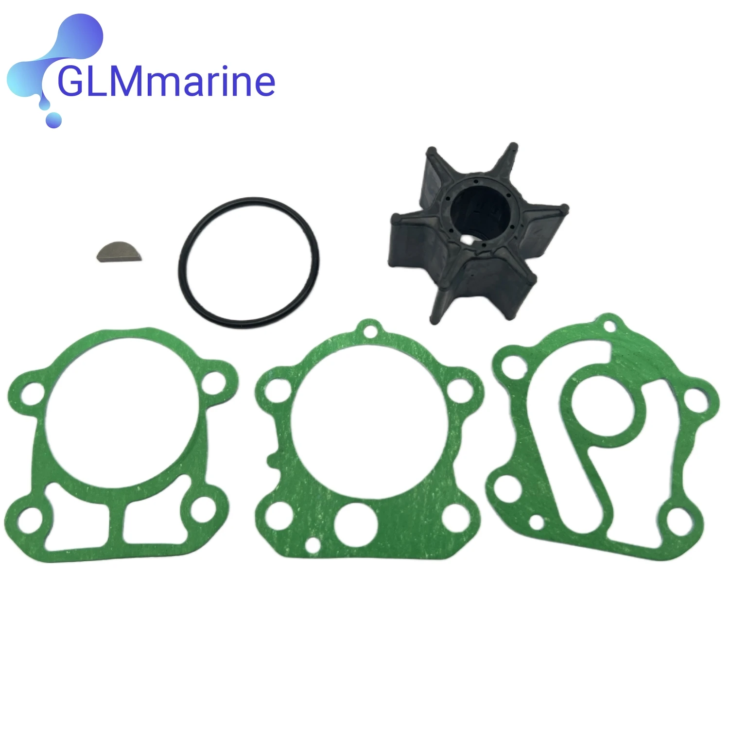 Water Pump Replacement Kit with Impeller Key Gaskets O-Ring for Yamaha Outboard Engine 75HP 80HP 90HP 100HP 67F-44352-00