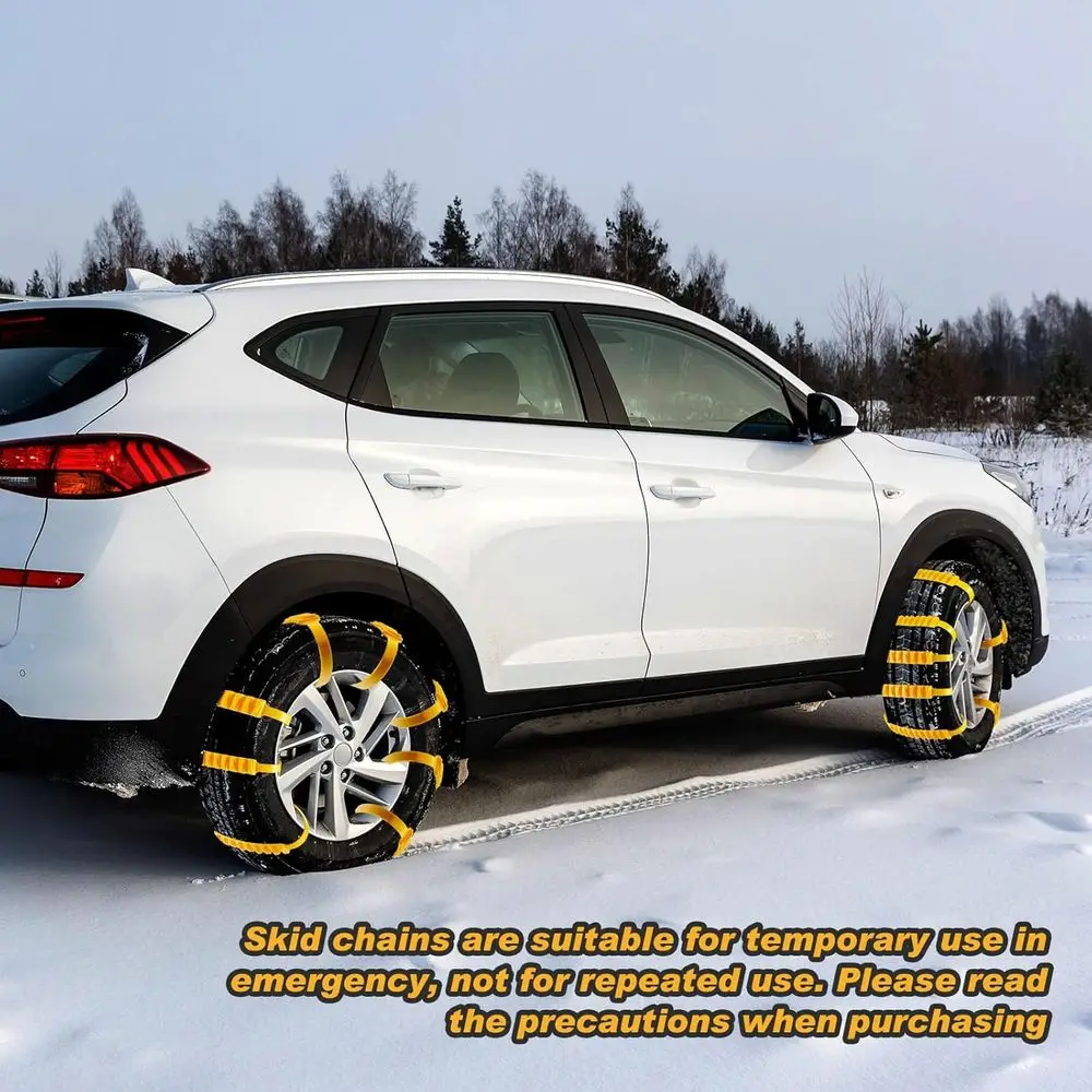 سلاسل شتوية عالمية مضادة للانزلاق لإطارات السيارات، عرض 1.26، 20 قطعة، مناسبة للإطارات 175-295 مم #6