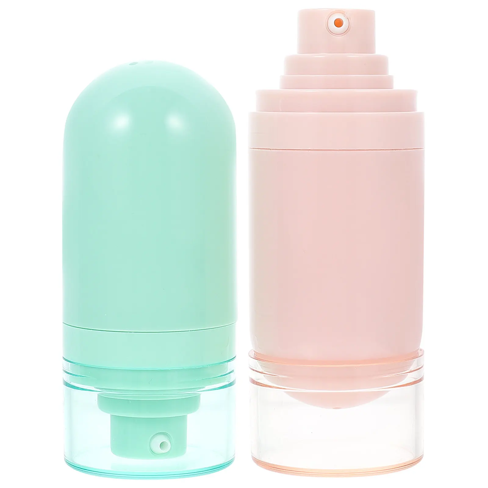 

2Pcs Leakproof Press Dispenser Bottles Refillable Containers Portable Travel Bottle Kit for Shampoo Conditioner Face