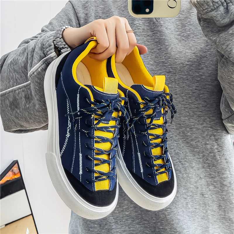 

Thick Sole Heightened Outdoor Breathable Footwear 2026 Autumn New Men Casual Shoes Fashion Comfortable Anti Slip Outsole Sneaker