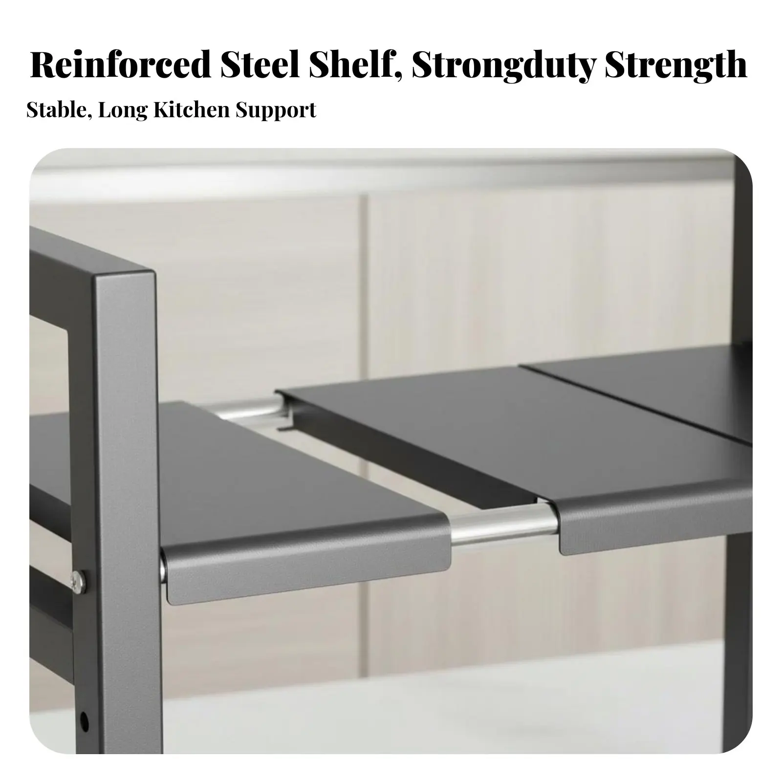 

Expandable Under-Sink Rack Easy to Install 2-Tier Adjustable Shelf Versatile Anti-Rust for Homeowners