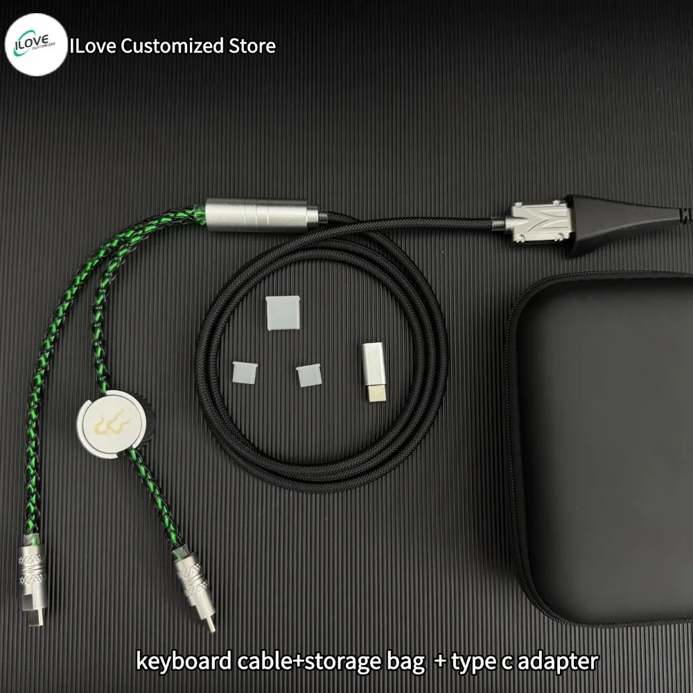 Magnetic Control lighting Supports Dual 8k 1-to-2 TYPE-C magnetic axis keyboard cable mechanical keyboard cable USB - TYPE C