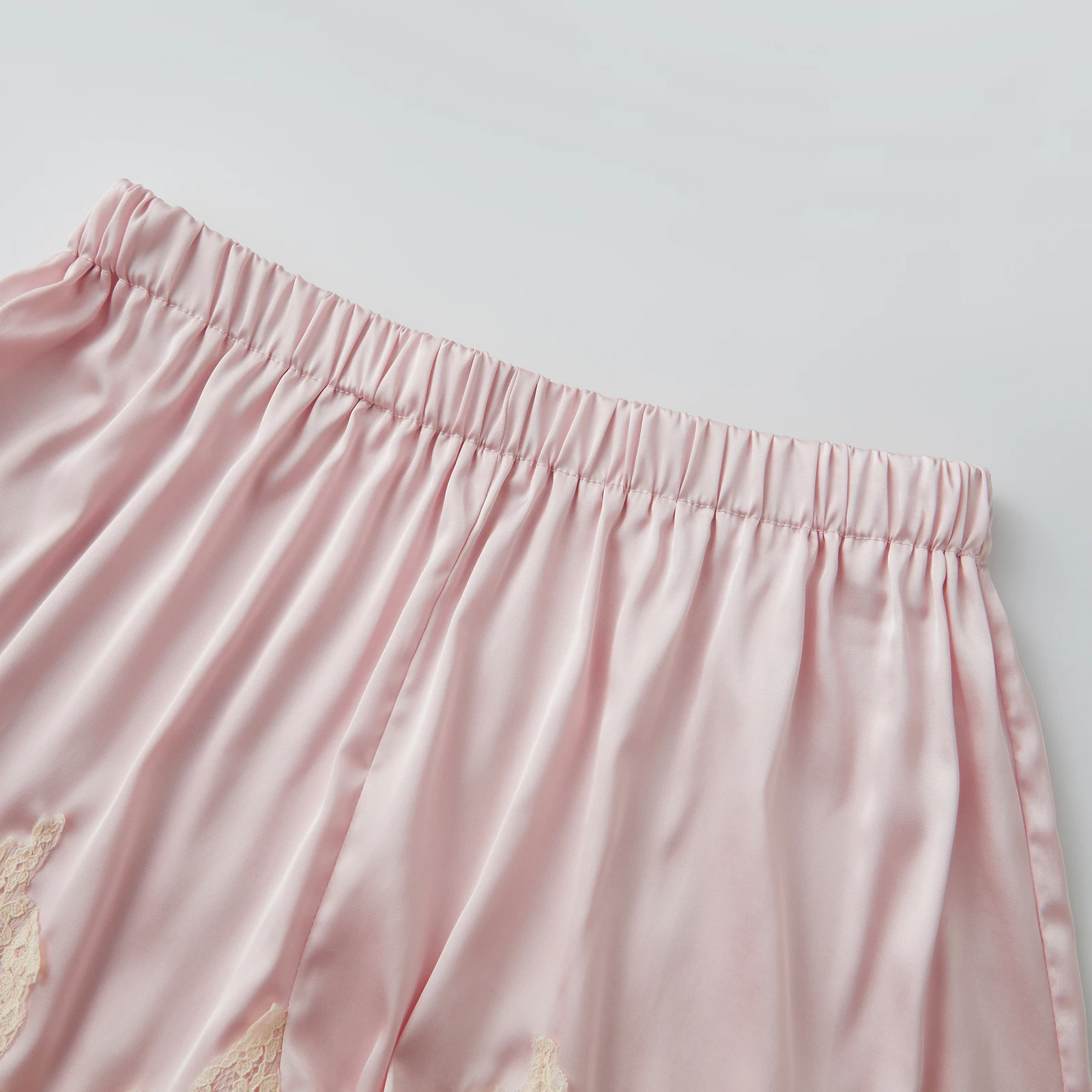 المرأة الصلبة اللون البسيطة الصيف الدانتيل الساتان السراويل الدانتيل تقليم عارضة السراويل لارتداء الشاطئ اليومي #6