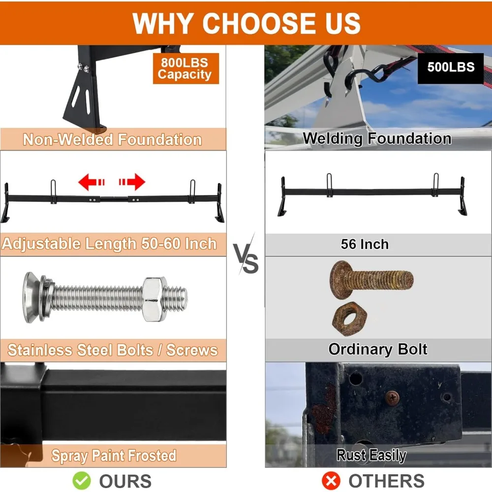 Racks de teto de escada para Chevy Express mais recentes, Ford E-Series e GMC Savana Vans de 1996 e sem R