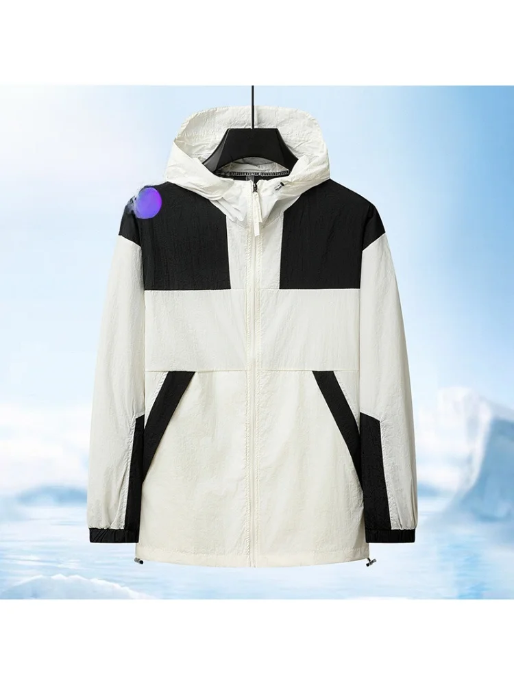 

Мужской летний солнцезащитный костюм из ледяного шелка с защитой от УФ-излучения UPF50 для активного отдыха, 2025 год