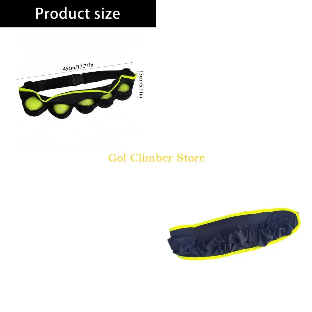 Q84C Tennis Ball Waist Bag for Practice Time, Soft Neoprene Belt Bag for Carrying Balls Keys and Phone During Training Use and