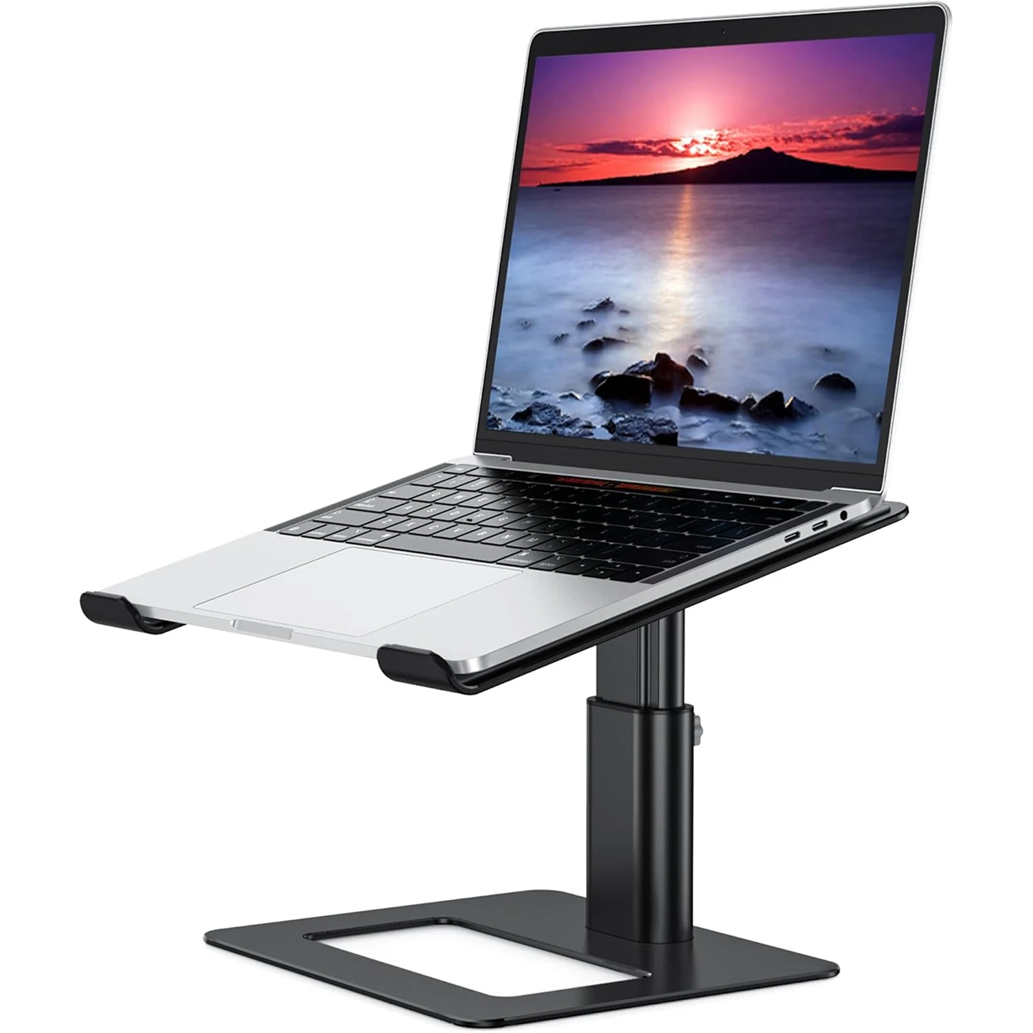 

Aluminum Laptop Stand,Ergonomic Adjustable Notebook Stand,Riser Holder Computer Stand Compatible with Air, Pro, Dell, HP, Lenovo