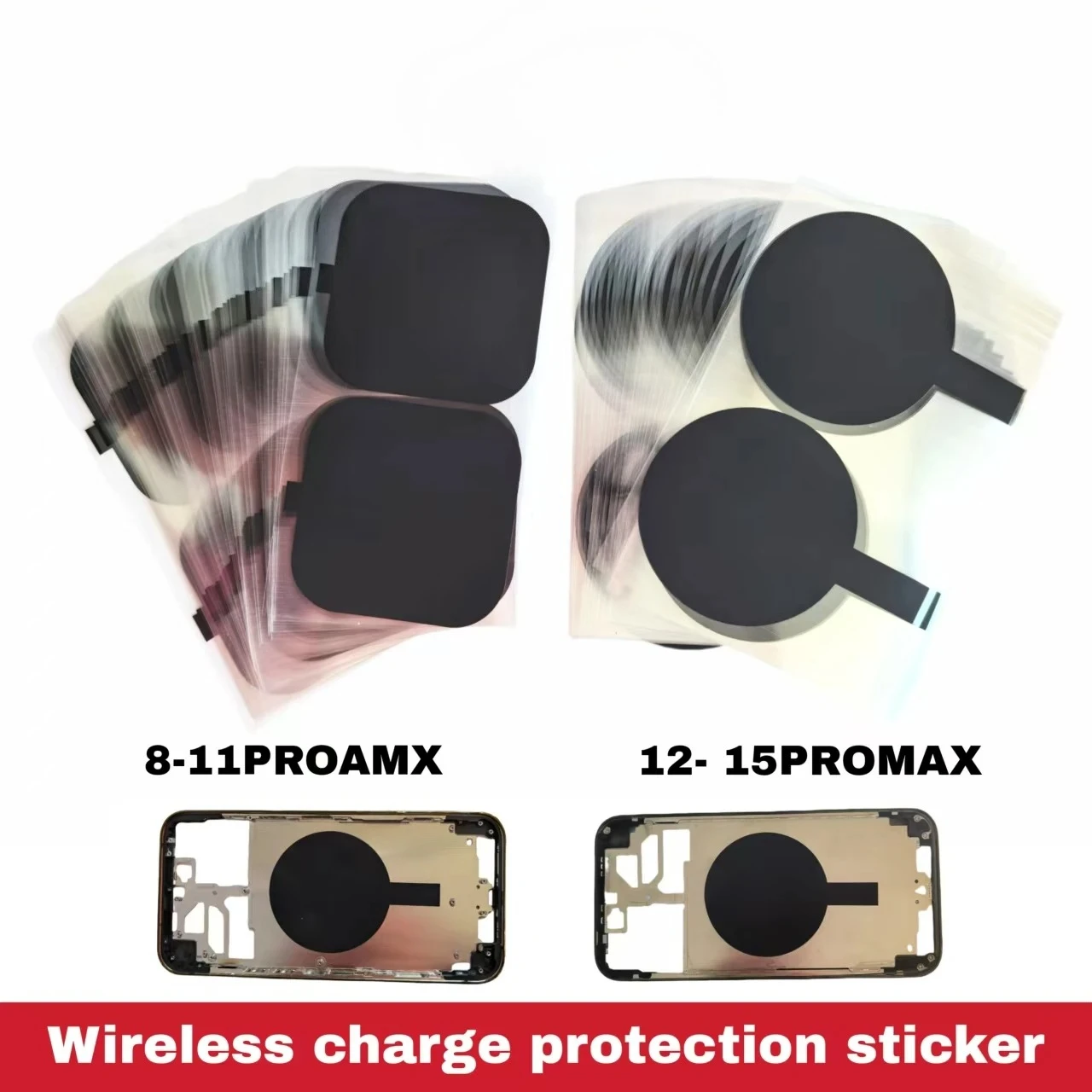 

10-50 шт. защитные наклейки для беспроводной зарядки для iPhone 8 X XR XS 11 12 13 14 15 Pro MAX ремонтная задняя крышка изоляционная наклейка