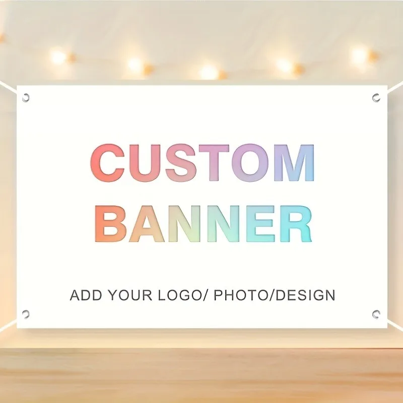 Customizable Photo Banners with Grommets on Each Corner. Polyester Fabric Perfect for Both Indoor and Outdoor Decoration view 5