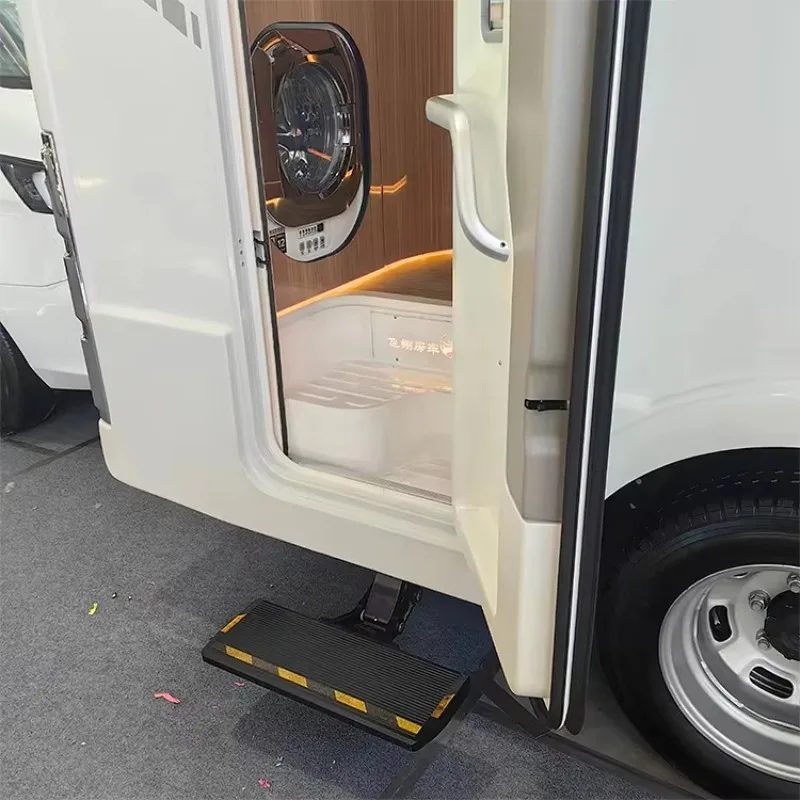 رائجة البيع RV للطي خطوة الكهربائية قافلة واحدة خطوة عالية الجودة سبائك الألومنيوم الأسود متنقل B-نوع خطوة السيارة