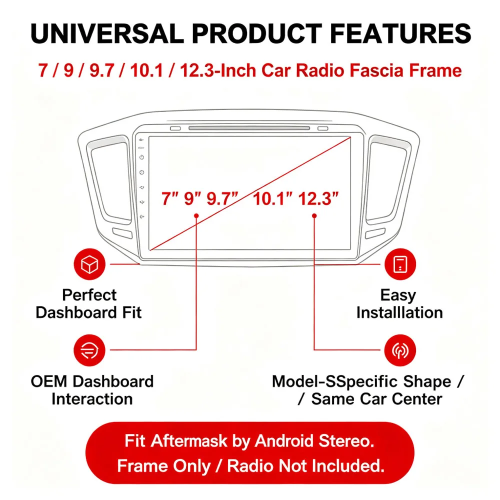 10.1 Inch Android Multimedia Navigation Panel Frame For Chevrolet Menlo 2020-2022 Car Radio Fascia
