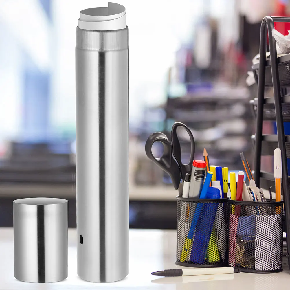 

Certificate Tube 30cm Stainless Steel Water Proof Document Storage Cylinder Box Birth Certificate Holder Keepsake Decorative