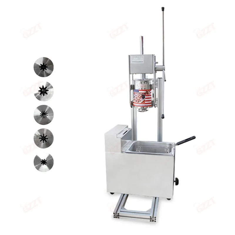 

Churros Filler 3l Capacity Commerical Spanish Fritters Latin Fruit Sticks Making Machine With 6l Deep Fryer Churro Maker