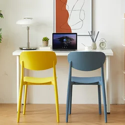 Comfortabele Eetkamerstoelen Europese Plastic Keuken Moderne Nordic Eetkamerstoelen Ultralichte Trendy Chaises Salle Kribbe Meubels