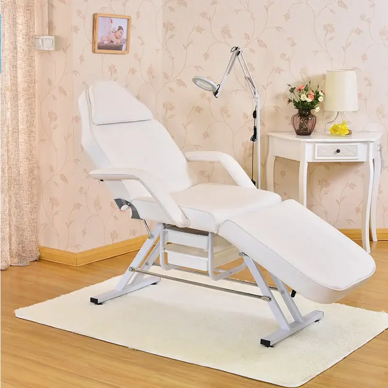 Factory Direct Multifunctional Bed Massage Bed Cozy Facial Beauty Spa Massage Bed with Shelf Table Massage Table