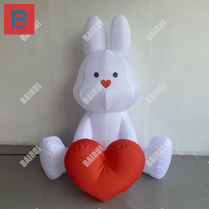 

Inflatable take care to sit rabbit model can be customized Valentine's Day Confession Party romantic lighting stage props