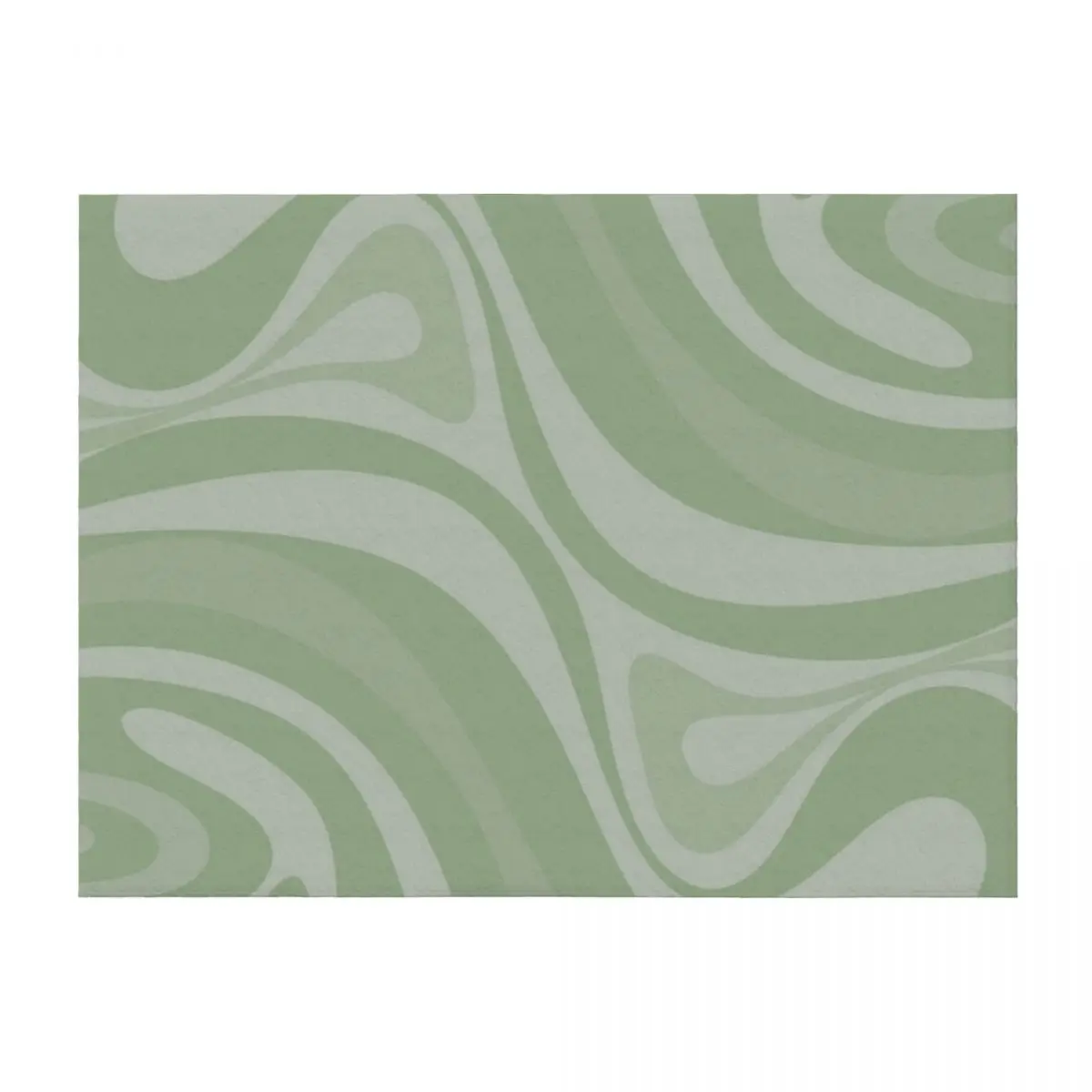 

New Groove Retro Swirl Abstract Pattern in Muted Green Throw Blanket Luxury Brand funny gift heavy to sleep bed plaid Blankets