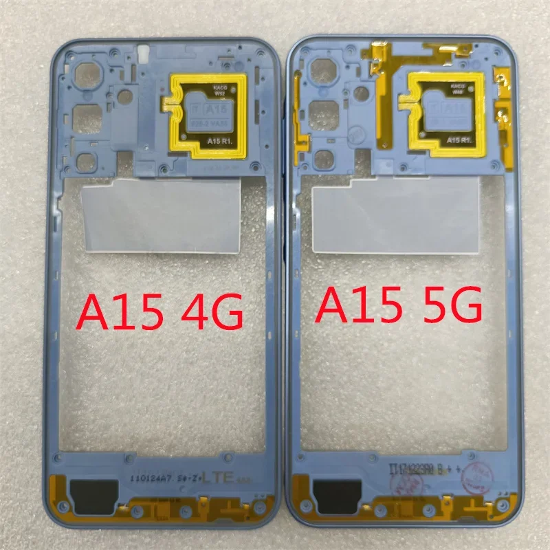 Middle Frame For Samsung Galaxy A15 5G 4G A156 A155 Middle Frame Housing Bezel With Power Volume button Repair Parts