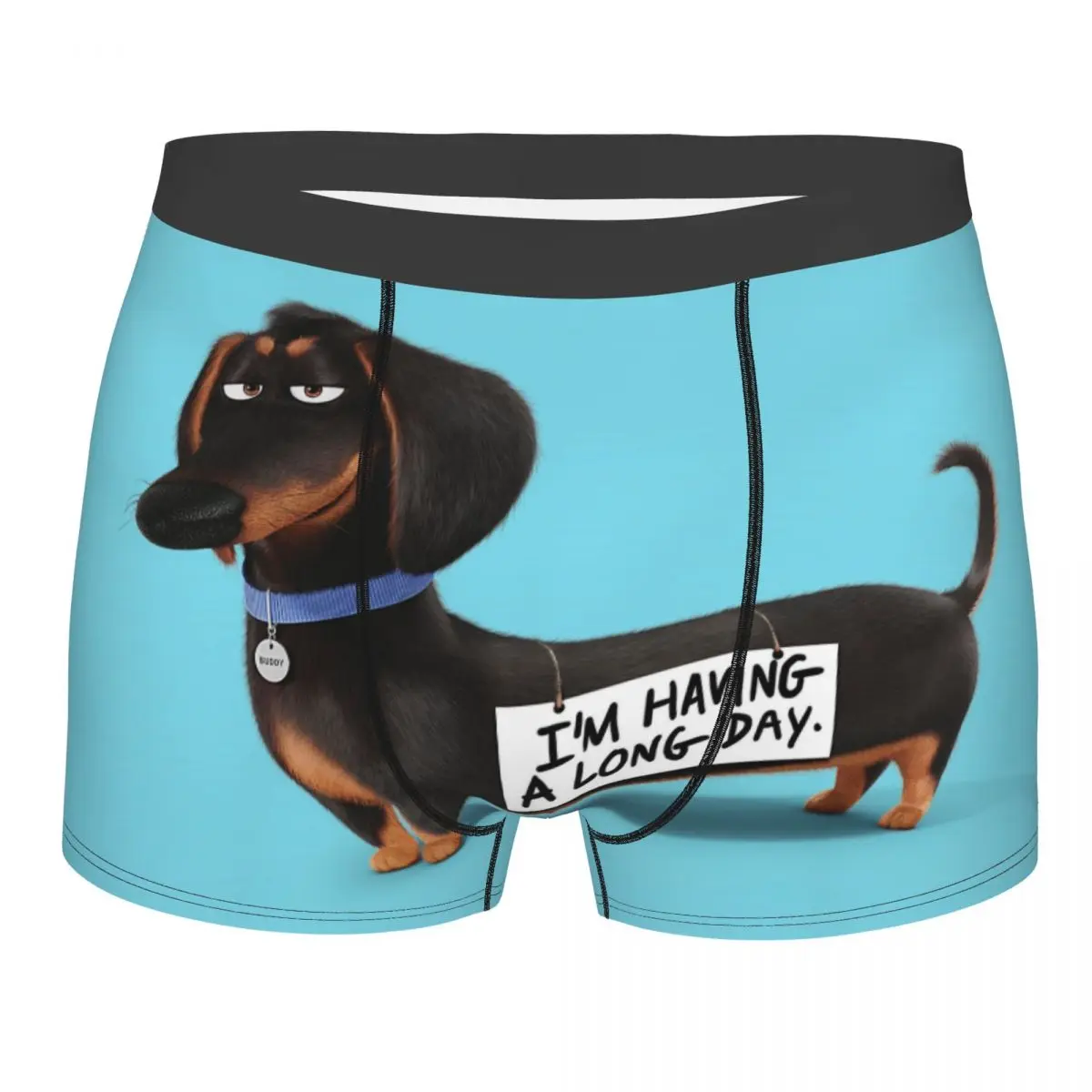 Custom Dachshund Dog Boxers Shorts Men Sausage Wiener Badger Briefs Underwear Fashion Underpants