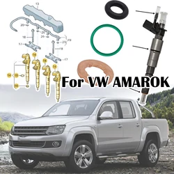 6Pcs Fuel Injector Nozzle Copper Gasket O-ring Seal Kit For VW AMAROK ARTEON GOLF PASSAT CADDY POLO VI 2017 2018 2019 2020 2021