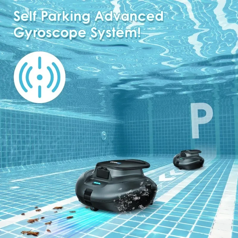 Spider Cordless Automatic Pool Cleaner Robot, Automatic Pool Vacuum with Dual Motors,for 861 Sq Ft Coverage Above Ground Pool